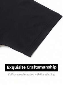 Manfinity Sport Corelite 2件套男士撞色印花短袖T恤和裤子运动套装 - 黑色 - 查看 5