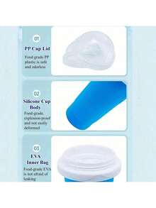 1pc - Make Your Own Smoothie Cup, Quick Iced Milkshake For Summer, Magic Smoothie Cup, Magic Slush Cup With Lid And Straw, Portable Smoothie Squeeze Cup, Double Silicone DIY Magic Smoothie Maker Squeeze Cup For Juice, Soda, Milk And Ice Cream, Gift - Multicolor - Ver 11