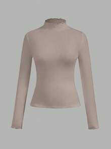 Slaydiva 3pcs/Set Casual Solid Color Versatile Layering Turtleneck Long Sleeve T-Shirt, Suitable For Autumn/Winter Fall - Multicolor - View 9