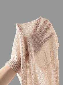 Opulessa Blusa de punto con escote pronunciado y espalda descubierta, unicolor, para salir. Elegante y sexy para fiesta, cita, Navidad, invitada de boda elegante, estilo bohemio para Año Nuevo, fiesta elegante, noche de lujo - Camel - Ver 8