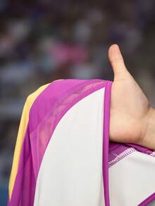 Cheerettes Váy thể thao nữ phong cách cổ vũ Colorblock - Màu tím - Xem 7