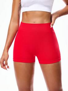 Seamluxe SHEIN Sport Women's Seamless Solid Color Lightweight Sports Shorts