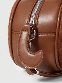 ROMWE Kawaii 小众设计手提包，饰有贵宾犬图案 - 棕色 - 查看 5