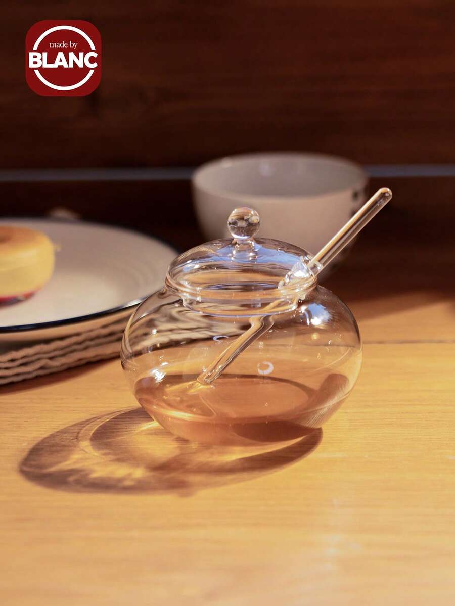 Transparent 250ml Glass Jar Candy Spice Household Chicken Cooking Sugar Bowl Home Storage Organization Sugar Pot Vases,Food,,Kitchen,Cooking,Seasoning,Spice,Party,Travel,Kitchen Items,Kitchen Tools,Kitchen Things. - Clear - View 1