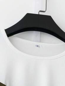 Franclia Áo sơ mi nữ tay dài hở vai phối màu 2 trong 1 - xanh quân đội - Xem 3