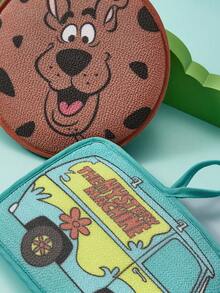 SCOOBY-DOO X SHEIN 1Pc Dog Printing/Car Shape Bath Towel Gloves, Available On Both Sides, One Side Foaming And One Side Rubbing, Strong Cleaning Power, Can Be Used By Adults And Children,Gift Ideas