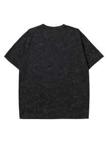 Sport MetroGents 男士哥特印花宽松短袖运动T恤 - 黑色 - 查看 2