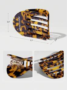 GLOWMODE Flexi Flat Round Secure Hair Clip Yoga Studio Gym Training Daily Active Wear - 咖啡棕 - 查看 5