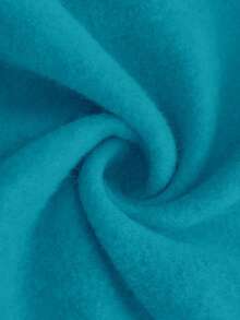 EMERY ROSE Plus Size Casual Letter Printed Hoodie Jacket, Autumn/Winter - Teal Blue - View 7