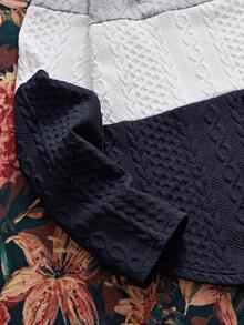 SWAVVY Men's Casual Contrast Color Patchwork Long Sleeve T-Shirt, Autumn