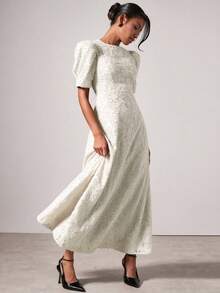 COSMINA Elegancka sukienka damska z wycięciem w talii, jesień/zima