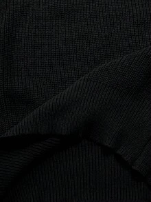 Claim Dot 1 pieza Suéter casual de manga larga con cuello, de punto acanalado y cremallera de 1/4, para hombres, para salir, amigos, para otoño e invierno - Gris - Ver 6