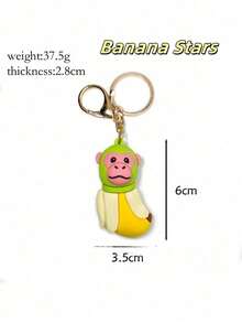 1 Piece PVC Material Cartoon Design Animal-Shaped Keychain, Pendant, Or Ornament, Suitable For Collection And Daily Use - Multicolor - View 9