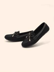 CUCCOO BASICS Women's Comfortable Flat Loafer Shoes For Christmas - Black - View 10