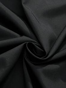 ROMWE MEN Casual 男女通用休闲长袖夹克，印有英文图案，街头风格美式夹克 - 黑色 - 查看 7