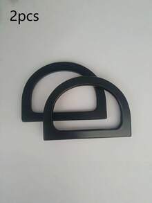 1 Pair High-End Wooden Handbag Handle, Round D-Shape Bamboo Wood Purse Accessory - Multicolor - View 7