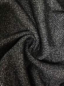 Noixe Áo len dài tay hở vai dáng rộng in họa tiết thường ngày dành cho nữ - Màu xám đen - Xem 5