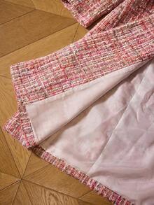 Aveloria Rosie 金羽编织加厚羊毛中长款防风夹克，时尚百搭的欧式风格，秋冬新品 - 彩色 - 查看 7