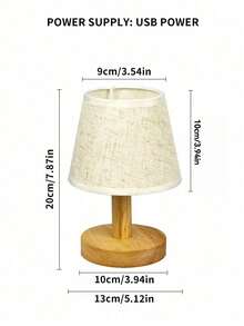 1 件斯堪的纳维亚风格木质 USB 充电 LED 夜灯，台灯适用于卧室、床头、办公室、母亲节礼物 - 黃色 - 查看 11