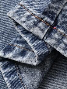 DAZY Women's Rhinestone Embellished Korean Style Distressed Washed Casual Jeans