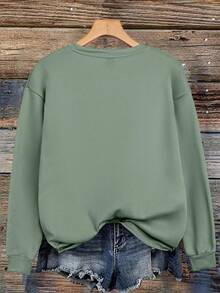 EMERY ROSE Cầu nguyện Chờ đợi Tin tưởng Chúa có một kế hoạch Áo nỉ, Áo nỉ của Chúa, Chúa là tốt, Áo nỉ Cơ đốc giáo, Quà tặng tôn giáo, Trang phục Cơ đốc giáo, Áo nỉ đức tin - màu xanh lá - Xem 2