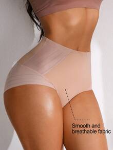 NudeFit 1 pieza Faja moldeadora de cintura elástica cómoda para mujer - Albaricoque - Ver 4