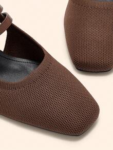 CUCCOO BASICS 女士经典低跟露跟鞋 - 咖啡棕 - 查看 11