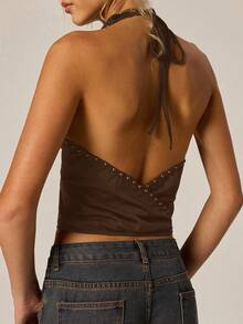 SHEIN Forever 21 Trang phục mùa hè cho nữ: Dạ hội/Trang trọng/Bãi biển/Kỳ nghỉ/Dễ thương/Trang phục phương Tây/Trang phục công sở thường ngày/Thanh lịch/Sinh nhật/Đi chơi/Câu lạc bộ/Trang phục công sở/Lễ hội/Rave/Trang phục công sở/Sang trọng/Hòa nhạc đồng quê/Bữa sáng muộn/Du thuyền/Tiền tài/Sân bay/Khiêm tốn/Nhà thờ/Fairycore//Tiệc trà/Y2K/Thời trang đường phố/Những năm 2000/Nhảy disco/Nghỉ xuân/Tốt nghiệp/Khách dự tiệc cưới/Cocktail/Cổ điển/Bodycon/Khu nghỉ dưỡng/Coachella/Bị bó/Phụ nữ ngày 4 tháng 7/Trang phục nghỉ mát bãi biển/Quần áo đi học/Đi chơi đêm/Áo - màu nâu - Xem 3