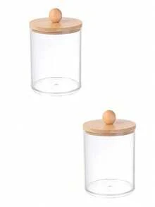 Cleaning Swab Storage Box Transparent Acrylic Material, Suitable For Dresser Storage, Bathroom Storage, Desk Storage, Etc - Multicolor - View 10