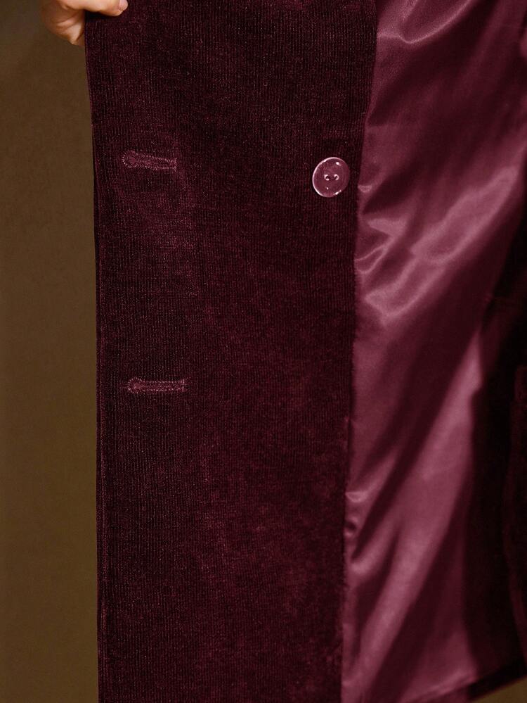WOMEN'S CHENILLE DOUBLE-BREASTED BLAZER, AUTUMN/WINTER