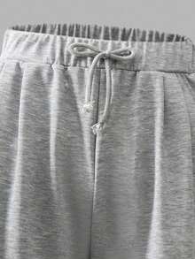 Sweetra Teen Girls' Drawstring Hem Wide Leg Straight Casual Lounge Pants