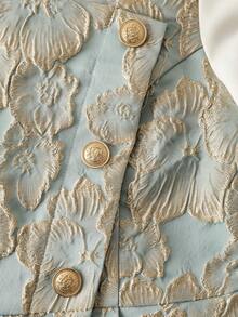 GlowEve 女士优雅简约提花长袖翻领修身衬衫，秋冬款 - 彩色 - 查看 5