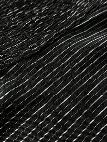 Rustia 女士吊带条纹拉链系带背心，适合日常穿着、夏季穿着，性感百变，Y2K风格，街头风，通勤族必备。 - 黑色 - 查看 3