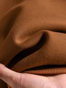 CosyJoli Sweat-shirt décontracté à volants pour femmes grandes tailles, automne/hiver - Marron - Voir 6