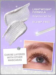 SHEGLAM Crystal Gaze Glitter Mascara Brand Beauty Makeup Face Paint Cosmetic For Women Girls Perfect For Winter Spring Ideal For Y2K Fancy Fashion Suitable For Birthday Gift Party Ready Best Color - Silver - View 4