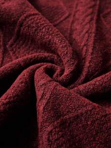 Arave Women's Loose-Fitting Floral Velvet Sweater With Beaded And Sequined Design, Perfect For A Modern Party Look, Winter Clothes For Women,  . - Burgundy - View 9