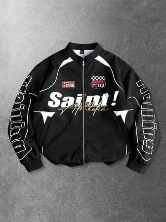 Street Life Unisex Autumn/Winter Street American Racing Motorcycle Jacket