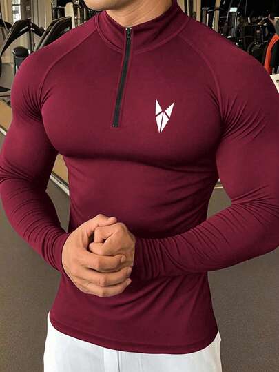 Manfinity Sport PWRUP قميص رياضي رجالي، اللياقة البدنية، الجري، الرياضات الخارجية