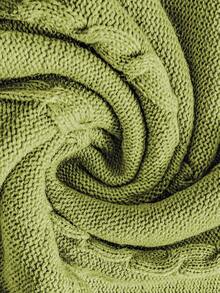 SHEIN LUNE Sukienka damska plus size, luźna, dzianinowa, z okrągłym dekoltem i długim rękawem, jesień/zima - Zielony - Zobacz 7