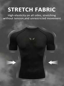 Manfinity Sport Corelite 3pcs Men's Raglan Short Sleeve Casual Fitness Sports T-Shirts Compression Shirts Compression Tops Gym Compression Shirt Gym Shirts Pack Gym Shirt Set Fitted Shirt Crew Neck Compression Shirt Men - Black - View 6