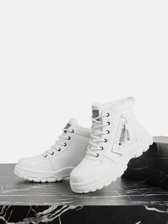 Vate Botas de tobillo versátiles y casuales para mujer con forro térmico, para invierno