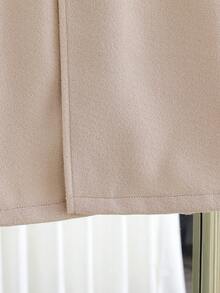 SHEIN Elladie kids 女婴优雅简约蝴蝶结外套和帽子套装，秋冬款