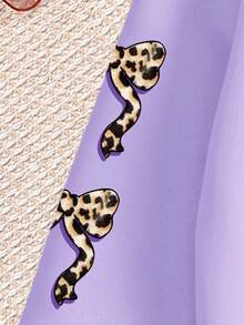 SHEIN Cozy Fall & Winter Styles 2pcs Baby Girls Casual Fashion Creative Personalized Fresh Cute Cartoon Character Leopard Print Number Bow Ice Cream Pattern Letter Slogan Rabbit Animal Cartoon Bow Number 23 Ice Cream Print Casual Basic Purple Crew Neck Sweatshirt And Purple Leggings Set, Comfortable Outfit For Baby Girls In Autumn/Winter Babygirl Outfits Pants Violet Lilac Blue Toddler Outfit Toddler Girl Purple Sets Lavender Outfit Toddler - Multicolor - View 5