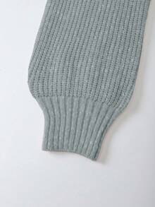 SHEIN Franclia 2pcs/Set Women Casual Loose Solid Color High Neck Sweater, Elegant & Versatile, Autumn/Winter