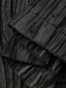 FRIFUL 两件套女士竖纹吊带荷叶边宽松上衣和松紧腰阔腿裤套装 - 鏽棕色 - 查看 3