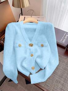 Franclia New Stylish & Elegant Short Cardigan Sweater, Unique Design, Knitted Jacket For Women