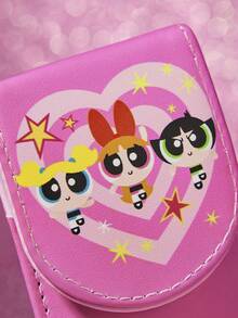 THE POWERPUFF GIRLS X SHEIN 4pcs Portable Nail Clipper Set With Storage Bag,Premium Stainless Steel Manicure Set ,Professional Beauty Kit Includes Nail Clipper & Portable Nail File & Ear Pick, Personal Care Set For Travel Or Home Use,Durable, Salon-Quality Tools For Easy At-Home Grooming.Pink.Y2K,Gift Ideas - Baby Pink - View 5