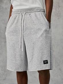 Manfinity VCAY 男士针织休闲宽松短裤三件套，时尚日常穿着 - 彩色 - 查看 3