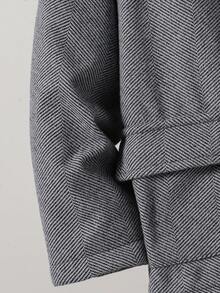 SHEIN 2pcs Young BoyCasual Collared Jacket And Pants Set - Grey - View 4