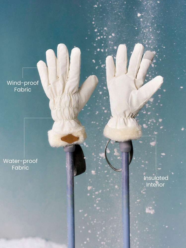スキーコレクション S/M コールドコンカラー ウォーム 防風 撥水 フリース裏地 タッチスクリーン対応 パフィー スキーグローブ アウトドア スノー 秋冬 デイリーアクティブウェア